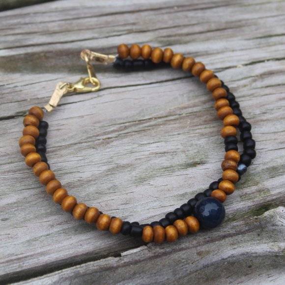 Handcrafted Wooden Bead Bracelet Earring & Necklac - Picture 3 of 4